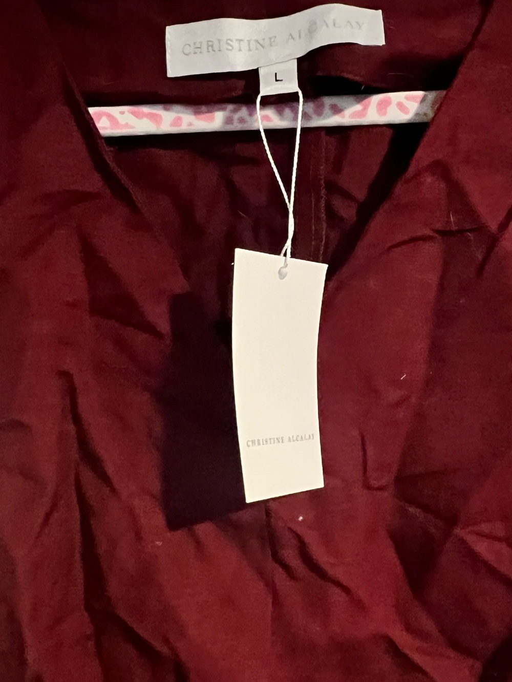 Christine Alcalay Viviene Tank in Cranberry - Sz. l - NWT - Picture 5 of 8